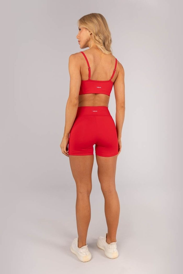 Short con Apliques en la Franja Lateral (Rojo) - Imagen 5