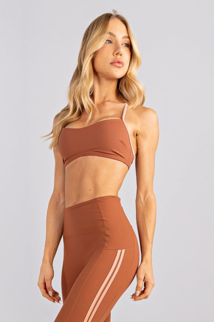 Top Slim con Tirantes Metalizados (Marrón / Rosé) - Imagen 4