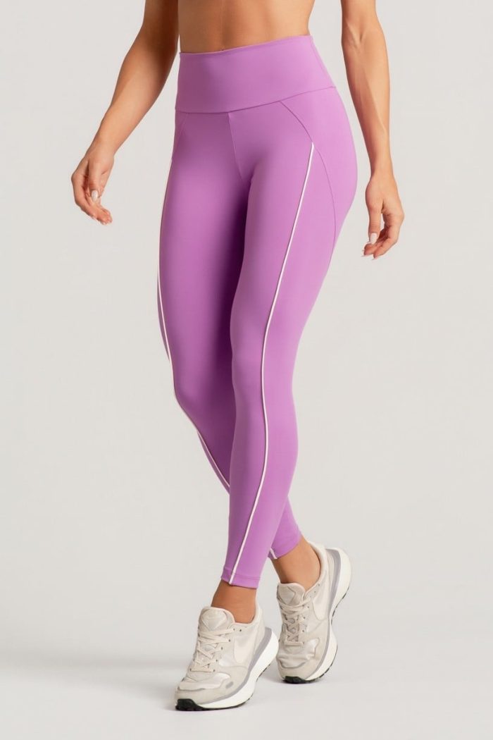 Legging con Recortes y Ribete Contrastante (Orquídea / Vainilla) - Imagen 1
