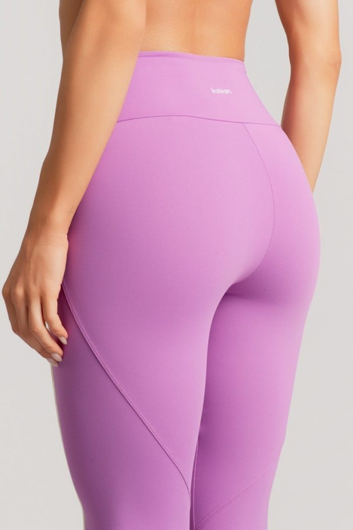 Legging con Recortes y Ribete Contrastante (Orquídea / Vainilla) - Imagen 4