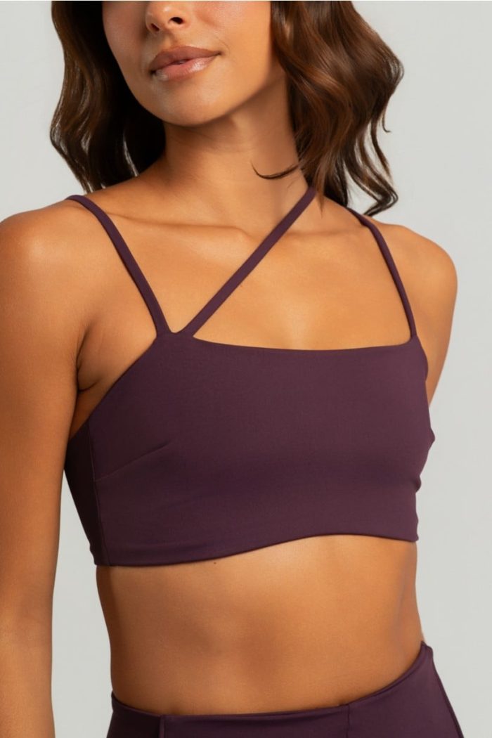 Top con escote recto y tirantes asimétricos (Velvet) - Imagen 1